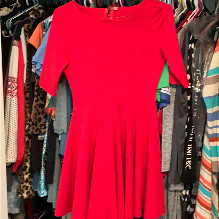 Red Fit And Flare Dress